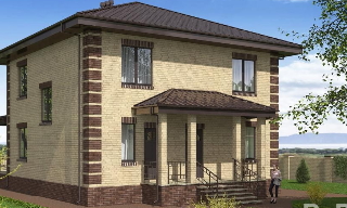 Двухэтажные дома из бруса - проекты под ключ в Вологде от HOUSE-STROY35 от 305340 рублей