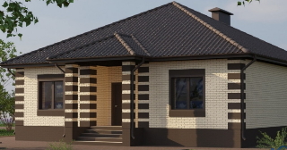Дом 8 на 8 одноэтажный - проект и строительство в Вологде от HOUSE-STROY35 от 132314 рублей