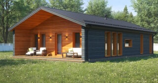 Одноэтажный дом из бруса под ключ в Вологде от HOUSE-STROY35 - проекты и цены от 132314 руб.