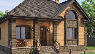 Проекты одноэтажных домов из кирпича | HOUSE-STROY35 - Вологда от 3563 рублей