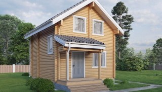 Проекты бань с террасой и комнатой отдыха в Вологде - HOUSE-STROY35 от 3563 рублей